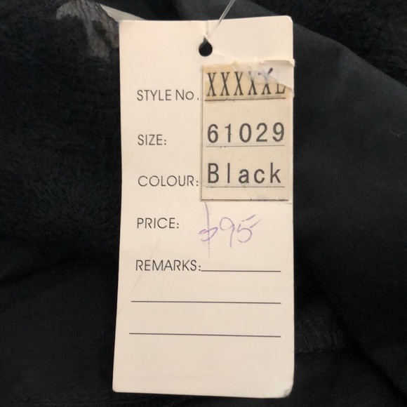 Black Shirt L Lace Long Sleeve & back Fitted Silver Rhinestone Buttons Excellent - Picture 11 of 12